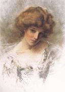 George gibbs Woman in Lace Spain oil painting artist